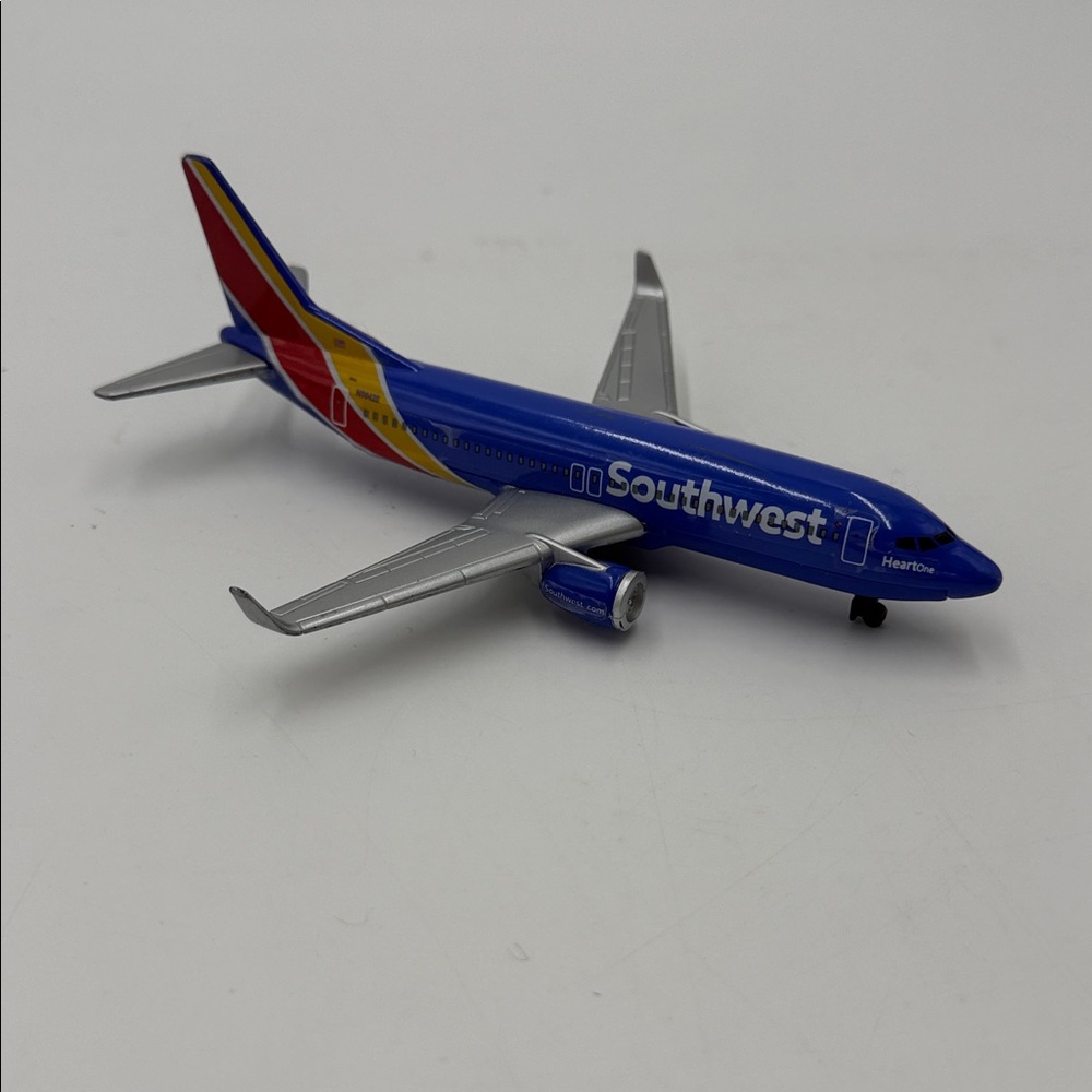 Southwest Airlines Diecast Blue and Silver Toy Plane